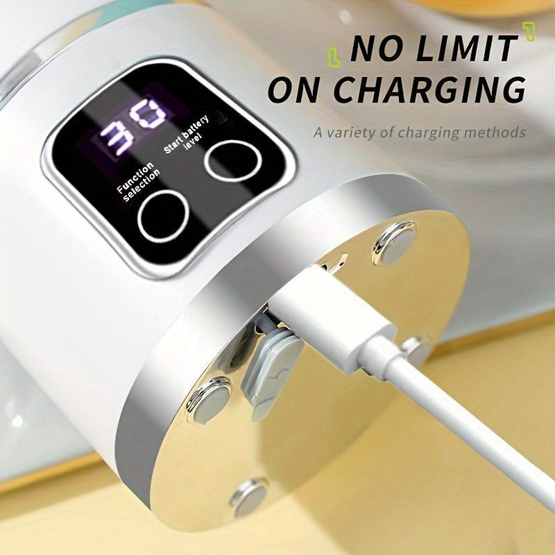 Portable Blender for Smoothie Liquid Diet, Compact Juicer Blender, Ice Shake Blender, USB Rechargeable Juicer Machine, Household Kitchen Appliances